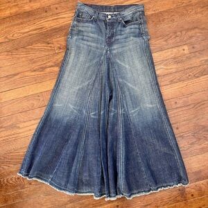 7 For All Mankind Denim A-Line Skirt